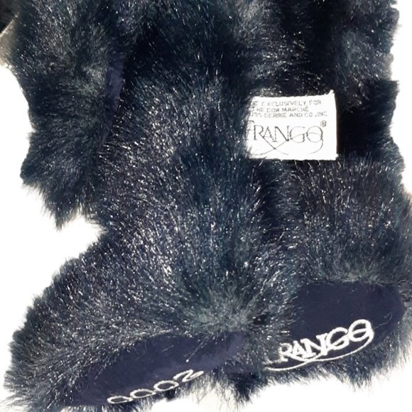 2000 Russ Berrie The Bon Marche Frango Blue Bear Plush Stuffed Bean Bag Toy 13" - Picture 7 of 7